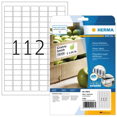 Afbeelding van HERMA 10916 printeretiket Wit Zelfklevend printerlabel