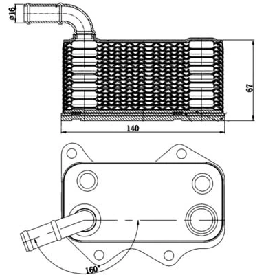Afbeelding van Mahle Original Oliekoeler motorolie CLC 174 000S