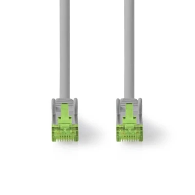 Afbeelding van Nedis Cat 8.1 Netwerkkabel S/FTP RJ45 Male 20.0 m Rond LSZH Grijs Label
