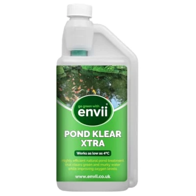 Afbeelding van Envii Pond Klear Xtra Vijververzorging, vijverhelder, waterzuiveraar en waterzuiveraar, voor het helder van groen water, 1 liter