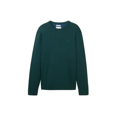 Afbeelding van TOM Tailor Trui, Heren, Maat: Medium, Dark tree green melange
