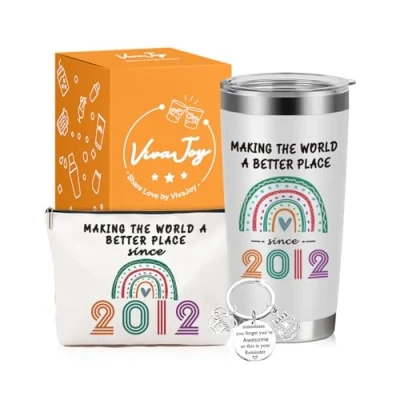 Afbeelding van VivaJoy 13e verjaardagscadeaus voor meisjes zoete regenboog mokken, gepersonaliseerd 13 jarig meisje verjaardagscadeau beste vriend, zus, dochter, coole cadeaus