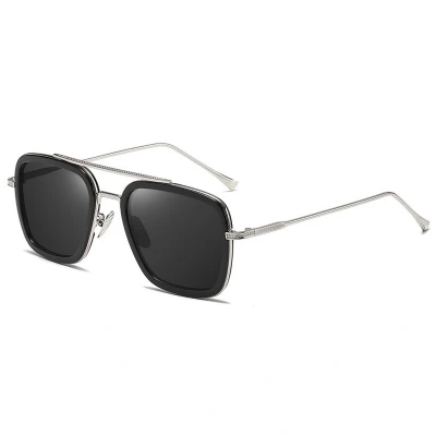 Afbeelding van BUGOLINI® Hercules Designer Zonnebril Voor Heren Gepolariseerd UV400 Silvery Black