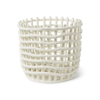 Afbeelding van Ferm Living Keramische Mand Large wit