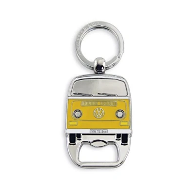 Afbeelding van BRISA VW Collection Volkswagen sleutelhanger sleutelhangeraccessoire met bierflesopener in T2 Bulli bus design (oranje)