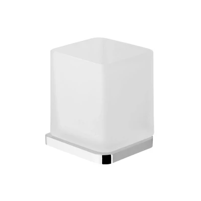 Afbeelding van Bekerhouder Sapho Olymp Hangend Chroom / Melkglas