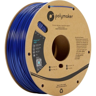 Afbeelding van Polymaker PE01017 PolyLite Filament ABS kunststof Geurarm 2.85 mm 1000 g Blauw 1 stuk(s)