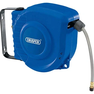 Afbeelding van Draper 15047 intrekbare luchtslanghaspel, 31,8 cm x 16,6 27,4 cm, blauw