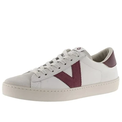 Afbeelding van Victoria Berlin Unisex Leather Low Tennis &amp; Pieces In Contrast Split Toe 1126142 for Adults VINO 35