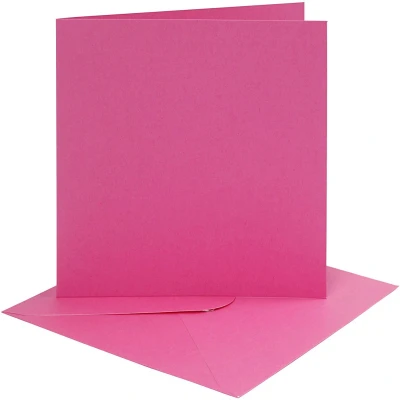 Afbeelding van Creativ Company Kaarten en Enveloppen Donker Roze, 4st.