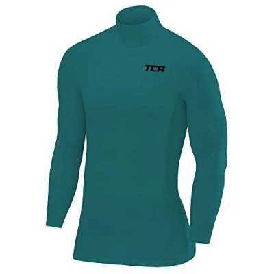 Afbeelding van TCA Jongens SuperThermal Compressie Basislaag Voetbal Hardloop Top Lange Mouw Thermisch Mock Neck Donkergrijs, 6 8 Jaar