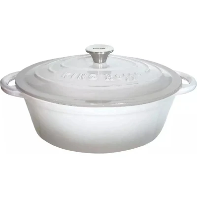 Afbeelding van Kinghoff 1522 gietijzeren braadpan ovaal 30cm 4,5L Grijs emaille