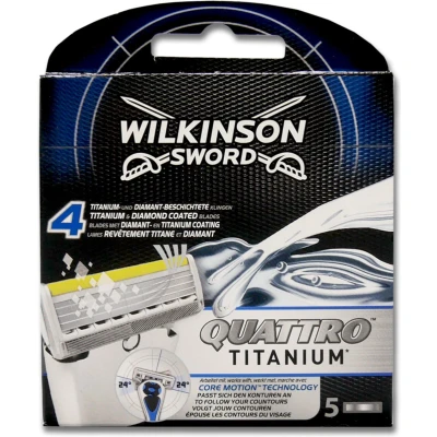 Afbeelding van Wilkinson Quattro Titanium Core Motion Scheermesjes 5 Stuks
