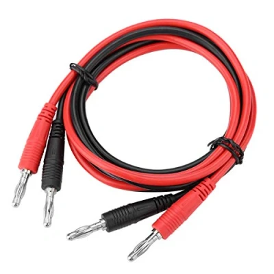 Afbeelding van EBTOOLS testkabel rood/zwart, bananenstekker P1041 2 stuks 4 mm op multimeter kabel luidsprekeraansluiting voor luidsprekerkabel
