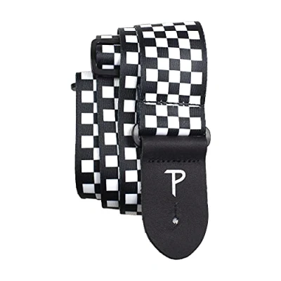 Afbeelding van Perri&#039;s Leathers Ltd. Gitaarriem polyester geruit instelbaar voor akoestische, bas /elektrische gitaren gemaakt in Canada (LPCP 591)