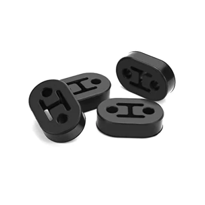 Afbeelding van QWORK® 4 delige auto uitlaathanger 2 gaats universele rubberen uitlaatdemper montagebeugel voor de meeste auto&#039;s