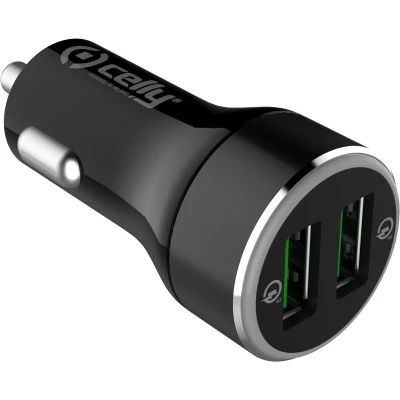 Afbeelding van Autolader ProPower met 2 USB poorten Celly