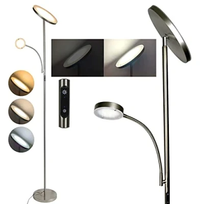 Afbeelding van Osasy Vloerlamp woonkamer leeslamp, dimbare plafond schijnwerper, 169 cm staande lamp slaapkamer decoratie modern, met afstandsbediening kantoor