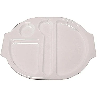 Afbeelding van Olympia Kristallon dienbladen met vakken 37,5x27,8cm wit (10 stuks)