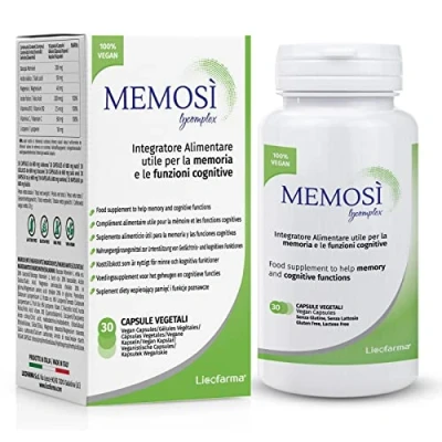 Afbeelding van Memosì Lycomplex supplement ter ondersteuning van het geheugen, de cognitieve functie en om concentratie te helpen