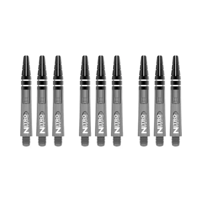 Afbeelding van RED DRAGON Nitrotech Zwart Tint Korte Dartschachten 3 sets per pakket (9 stengels in totaal)