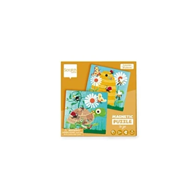 Afbeelding van SCRATCH 276181158 magnetische puzzel, tuinfeest, uitklapboek voor thuis en onderweg, puzzel kinderen vanaf 3 jaar