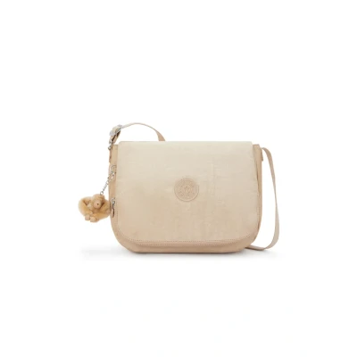 Afbeelding van Kipling Basic Plus Earthbeat Schoudertas 30 cm Dames sparkled beige