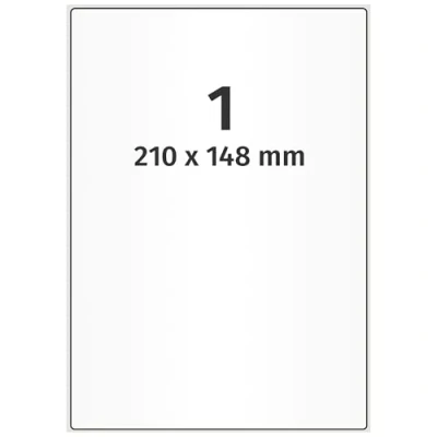 Afbeelding van Labelident Verzendetiketten, 210 x 148 mm, 1000 papieren etiketten op DIN A5 vellen, mat, DHL, Hermes, UPS, DPD, GLS, Fedex, zelfklevend