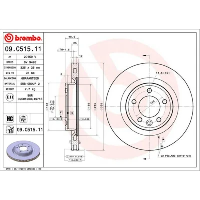 Afbeelding van Brembo Remschijven 09.C515.11