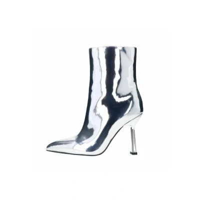 Afbeelding van sacha Trichterabsatz Enkellaarsjes met hoge hak, Dames, Maat: 36, Silver Schoenen
