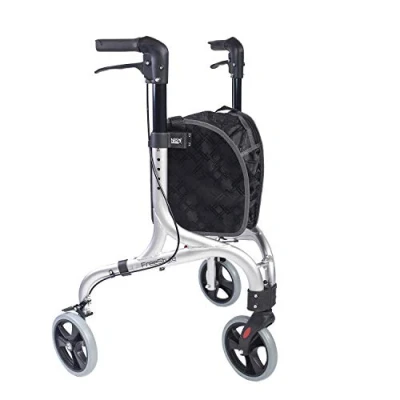Afbeelding van NRS Healthcare Freestyle 3 Wiel Premium Rollator, Stijlvol Lichtgewicht Frame Weegt Slechts 5 Kg (11 Lb), Zilver