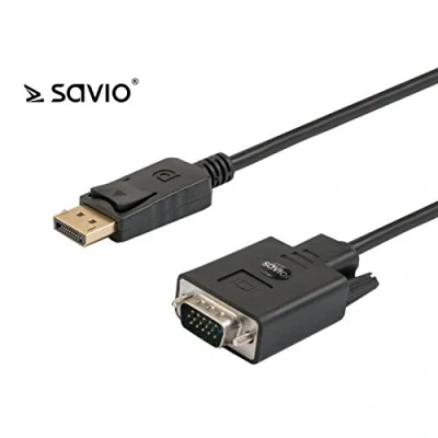 Afbeelding van Savio CL 92, 1,8 m, DisplayPort, VGA (D Sub), Mannelijk, Recht