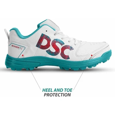 Afbeelding van DSC Beamer X Cricket Schoenen Kleur: Donker Cyaan Maat: 2UK/3US/36EU Voor Heren &amp; Jongens Materiaal: Polyvinyl Chloride Lichtgewicht Zeer Duurzaam Langdurige Prestaties