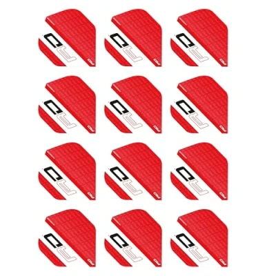 Afbeelding van Hardcore XT Red and White RD Logo Extra Thick Standard Dart Vluchten 4 sets Per Pak (12 Flights in totaal)
