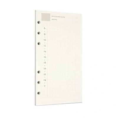 Afbeelding van Zelten Losse vellen geperforeerd papier, navulverpakkingen, papier voor 6 gaats binders, persoonlijke organizer, dagboek, notitieboek, navulbare planner, dagelijkse A6/6 gaten