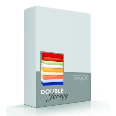 Afbeelding van Double Jersey Hoeslaken Romanette Lichtgrijs 1 persoons (80/90 x 200/210/220 cm)