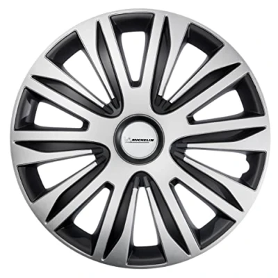 Afbeelding van MICHELIN Alice wieldop 13 inch universele set van 4 voor auto ABS kunststof, zwart/zilver, zilver/zwart