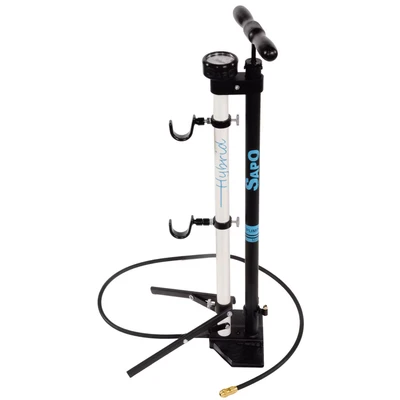 Afbeelding van SapO Hybrid vloerpomp m/fiets standaard m/manometer HV/FV/AV