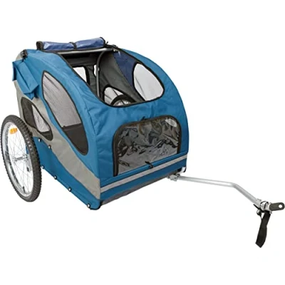 Afbeelding van Petsafe Happy Ride aluminium hondenfietskar Large Blauw Hond