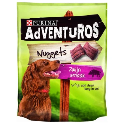 Afbeelding van 6x Adventuros Hondensnack Nuggets Wildzwijnsmaak 90 gr
