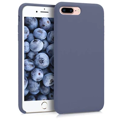 Afbeelding van kwmobile telefoonhoesje geschikt voor Apple iPhone 7 Plus / 8 Hoesje met siliconen coating Smartphone case in lavendelgrijs