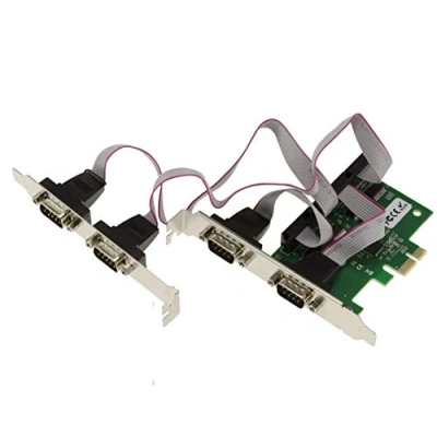 Afbeelding van KALEA INFORMATIQUE PCI Express PCIe RS232 serie 4 poorts controllerkaart met ASIX AX99100 chipset lage en hoge profielhoeken