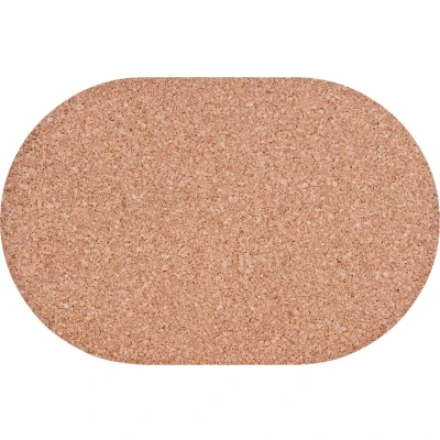 Afbeelding van Zeller Placemats 4 stuks ovaal kurk 44 x 29 cm met waslaag