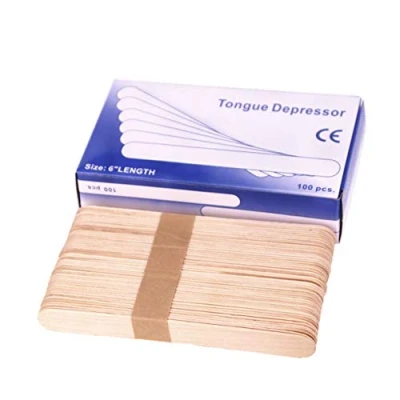 Afbeelding van Wooden Tongue Depressor Waxing Wax Spatula Disposable Bamboo Sticks Medical Stick Beauty Health Tool,100Pcs