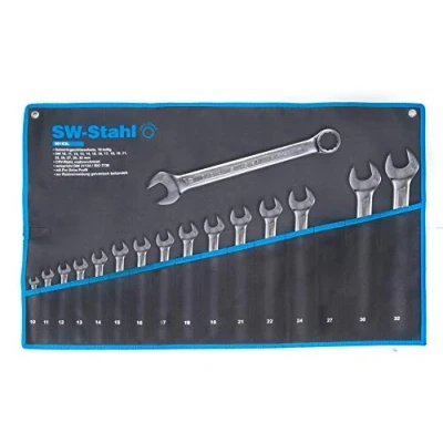 Afbeelding van SW Stahl 00163L recht, 16 delig, 10 32 mm vorkringsleutelset