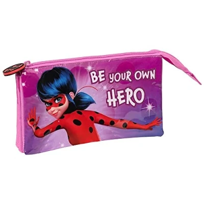 Afbeelding van Schoolpennenzak Lady Bug Fuchsia (22 x 12 3 cm)