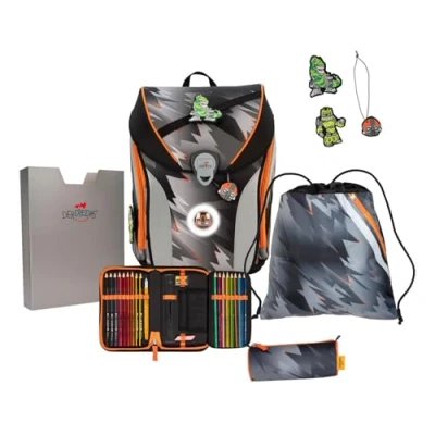 Afbeelding van DerDieDas ErgoFlex Max LED Schooltas set 5 delig