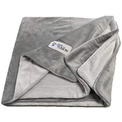 Afbeelding van PetFusion Premium X Large Hondendeken (60x48). Omkeerbaar Grijs Micro Plush. [100% Polyester Zacht]