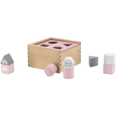 Afbeelding van Label Roze Houten Vormenstoof LLWT 25040