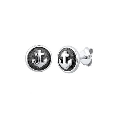 Afbeelding van Elli Anchor Oorbellen, Dames, Maat: One Size, Silber